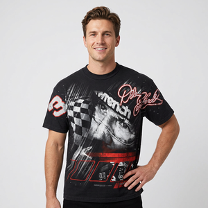 <b>Black</b> <b>Shirt</b> Custom Printing T-<b>Shirt</b> Men's Short Sleeve <b>Black</b> Photo Print Regular Fit O-Neck Casual Style - Product Image 6