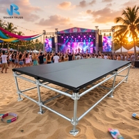 Scène de concert modulaire extérieure pliable en aluminium, 20 pieds sur 40 pieds