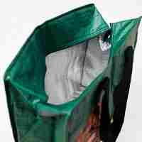 Sacs isothermes réutilisables en PP tissé, grande capacité, imperméables, imprimés, pour pique-nique en extérieur et usage quotidien