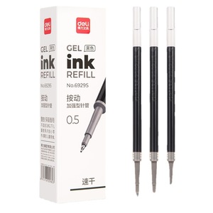 Deli Gel <b>Pen</b> Refill 0.5mm Black Press Type Reinforced For Student Writing Office Use - Product Image 5