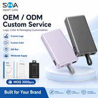 Batería Externa Portátil de 10000mAh con Cable Integrado Desmontable, Carga Rápida PD35W, Pantalla LED, para Uso en Exteriores, Tendencia 2026