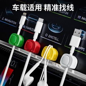 Organizador de cables para montaje en pared, soporte de almacenamiento cuadrado para cables de auriculares, diseño minimalista, multifuncional - Product Image 4