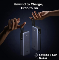 Lampe de camping extérieure UGREEN PB536 20000mAh/74Wh 45W avec batterie externe PD intégrée, câble USB-C tressé, 3 ports, chargeur portable