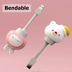 Cute Cartoon Bear Night Lamp for Kids' Bedroom <b>USB</b> Warm White Night <b>Light</b> with Remote Control ABS Material Plug-In Power Supply - Product Image 4
