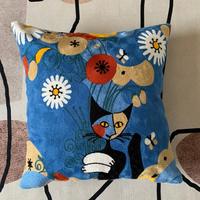 Housse de coussin carrée de luxe personnalisée Innermor, coton de haute qualité, motif brodé de visage de chat d'anime, maison, hôpital