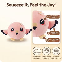 Boneka Flamingo Bulat Lucu, Mainan Penghilang Stres, Hadiah Anak, Hewan Boneka Lembut, Bantal Burung Merah Muda, Dekorasi Meja