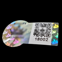 Etiqueta Adhesiva con Número de Serie Consecutivo Personalizado, Holograma Láser, Diseño GRATUITO