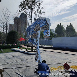 Escultura de Caballo de Acero Inoxidable para Montar en el Suelo, Figura de Animal para Exteriores Hecha a Mano JH06 - Product Image 4