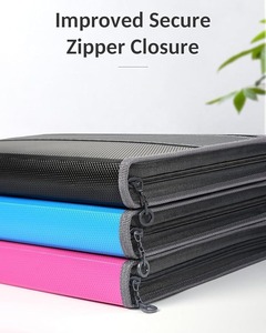 Fabric File <b>Folder</b> Zipper File Organizer Pouch with Inner Expanding Divider for Letter and <b>A4</b> Papers - Product Image 3