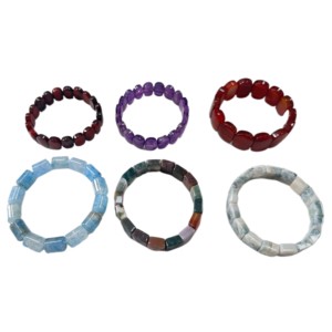 Chakra Healing <b>Bracelet</b> Natural Gemstone Mixed Crystal Wide <b>Bracelet</b> Stone <b>Bracelet</b> for Women Men - Product Image 1