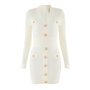 Robe moulante en tricot pour femme, mini-robe d'été décontractée, sexy, sans bretelles, pour fesses généreuses - Product Image 1