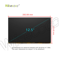 Wisecoco Layar LCD IPS 4k UHD 12,5 Inci Resolusi 3840x2160 Papan Driver EDP Layar LCD Printer 3D Tanpa Lampu Latar
