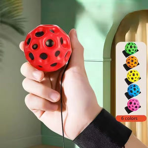 Pelota de Goma Suave y Rebotante de PU, Pelota Lunar de Alto Rebote, Colorida, Interactiva, Brillante, para Niños, Juguetes de Playa para Exteriores - Product Image 4