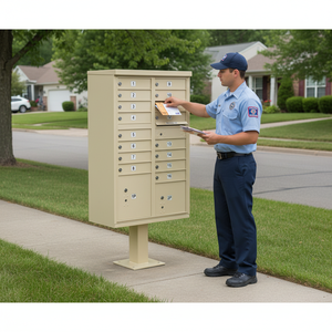 Boîte aux lettres extérieure en métal, gestionne les boîtes aux lettres, les boîtes aux colis USPS, 16 portes, 2 casiers à colis - Product Image 2
