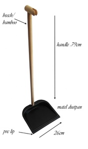 Ensemble de <span class=keywords><strong>pelle</strong></span> à poussière <span class=keywords><strong>et</strong></span> de brosse en métal avec balai à long manche - Product Image 3