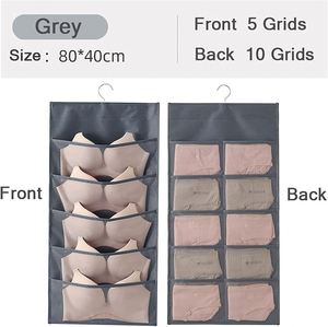 Bolsa de Almacenamiento de Tela Plegable Multifuncional de Doble Cara, Organizador Colgante para Armario con Gancho Metálico, Organizador de Doble Cara - Product Image 3