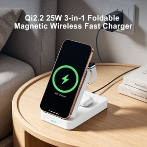 Station de charge <span class=keywords><strong>sans</strong></span> <span class=keywords><strong>fil</strong></span> magnétique pliable 3 en 1 pour iPhone <span class=keywords><strong>Duo</strong></span> 18 Pro Max AirPods iWatch <span class=keywords><strong>Chargeur</strong></span> <span class=keywords><strong>rapide</strong></span> <span class=keywords><strong>sans</strong></span> <span class=keywords><strong>fil</strong></span> pour téléphone 25W - Product Image 4