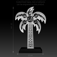 Trophée d'arbre en cristal clair Noble avec mots arabes personnalisés Logo gravé cadeau religieux Business récompenses islamiques artisanat à la main