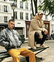 Blouson Bomber Unisexe Spacieux pour Homme, Hiver, Épais, Coupe Courte, Design Décontracté, Capuche Brodé, Tissu Nylon Léger et Respirant