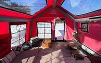 Tente gonflable pour le camping en plein air, quatre saisons, imperméable, ouverture automatique rapide, tente de type maison à une chambre pour les activités et les pique-niques