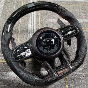 Volante auto in fibra di carbonio per <span class=keywords><strong>Mercedes</strong></span>-Benz C300 C200 <span class=keywords><strong>C180</strong></span> W204 W211W213 W205 W447 E63 volante LED auto - Product Image 4