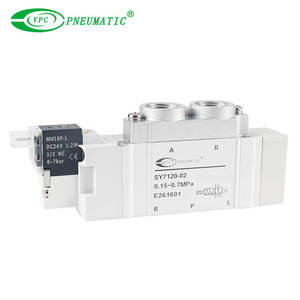 Vanne solénoïde pneumatique à double bobine VPC Custom <span class=keywords><strong>SY7220</strong></span> 5/2 voies, haut débit, 1/4" 3/8", vanne de commande d'air DC24V - Product Image 4
