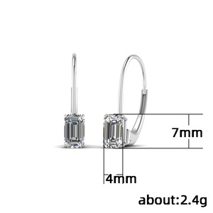 Semplici orecchini a bottone in cristallo color argento per donna, accessori moda da indossare tutti i giorni - Product Image 5