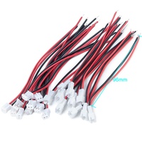 Câble connecteur plastique 2 broches PH2.0 M008664, faisceau de câbles rouge et noir pour rallonge de modèle RC, pièces de module de batterie et d'éclairage RC