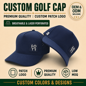 Gorra de Golf de Cinco Paneles de Alta Tecnología, Impermeable, con Emblema de Silicona Personalizado, Bajo MOQ, OEM, Perforada con Láser, Transpirable, Ropa Deportiva - Product Image 1