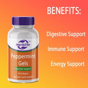 Cápsulas de Menta en Gel Suave para Adultos, Suplementos Herbales, Apoyo Digestivo, 90 Cápsulas, Venta Caliente OEM/ODM - Product Image 3