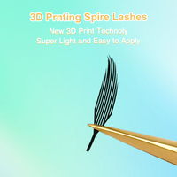 EMEDA Vison Impression 3D Anime Spire Premade Lashes Volume Spike Extensions de Cils Fournitures En Gros Doux Comic Spire Lash Trays