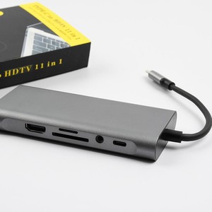11 en 1 Adaptateur <span class=keywords><strong>Hdmi</strong></span> Vga 4k 3 Hub Avec Hub 3.0 Tf Sd Reader Slot Pd Usb C Type-c Hub pour <span class=keywords><strong>Mac</strong></span> <span class=keywords><strong>Book</strong></span> Pro/air pour Ugreen - Product Image 1