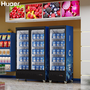 Comercial Supermercado Bebida Enfriador Vitrina Refrigerador Cubitera Congelador Vertical Expositor - Product Image 4