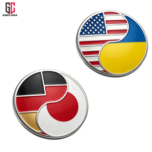 Pin de Solapa Esmaltado con Bandera Yin Yang de EE. UU. e Israel, Personalizado de Fábrica con 12 Años de Experiencia, Broche Metálico de la Alianza de Amistad entre EE. UU. e Israel para Traje - Product Image 2