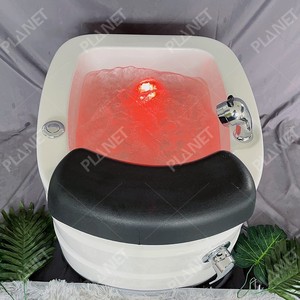Bac à pédicure portable pour spa des pieds, sans plomberie, pour pédicure, baignoire à pieds en acrylique avec pompe à eau, lampe à ondes - Product Image 5