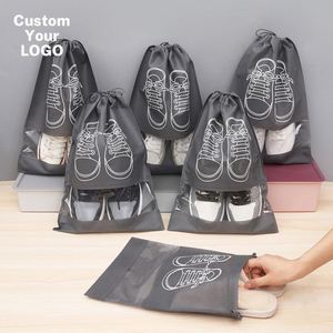Sac à chaussures non tissé avec cordon de serrage, anti-poussière, anti-humidité, respirant, pochette de voyage pour chaussures, organisateur de placard - Product Image 1