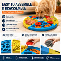 Jouet distributeur de friandises interactif détachable en forme de pizza pour animaux de compagnie, jeu d'enrichissement pour chiens et chats, stimulation mentale