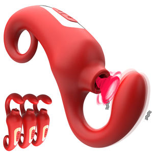 Gelance 2 في 1 TPE تدليك هزاز G-Spot دسار مع ميزات لعق الربت مص لاستمناء الإناث - Product Image 1