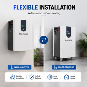 EXLIPORC Batería de Respaldo de Energía Fuera de la Red de 16kWh LiFePO4 Split Power Wall 51.2V 324Ah, 8000 Ciclos, para Autocombustión Solar Doméstica - Product Image 3
