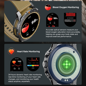 <span class=keywords><strong>QSF</strong></span> hommes 1.43 ''écran HD AMOLED IP68 étanche montre intelligente podomètre calories santé activité Tracker mode sport montres intelligentes - Product Image 5