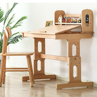 Table d'étude en bois ergonomique pour enfants, bureau réglable en hauteur pour l'école