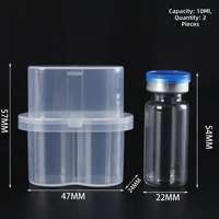 Boîte Xilin 10ml & 3ml, lot de 2/3, boîte de stockage de poudre lyophilisée, flacon de vaccin en PP, transparente, empilable, recyclable
