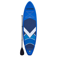 Planche de surf électrique à trois ailerons Costway SUP à double couche, 12 pieds, planche de paddle gonflable