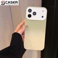 Coque de protection antichoc pour iPhone 13-17 Series, avec fenêtre large dégradée givrée, anti-traces de doigts, en PC rigide