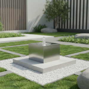Fontaine sphérique extérieure en acier inoxydable 304 personnalisée avec éclairage solaire, style Art déco/moderne, décoration de <span class=keywords><strong>jardin</strong></span> - Product Image 6