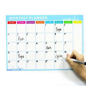 Planificador mensual magnético reutilizable personalizado del fabricante, calendario para refrigerador con imán y bolígrafo - Product Image 3