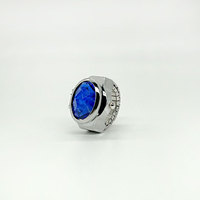 Montre Bague Unisexe Rétro à Mouvement Quartz avec Boîtier en Alliage et Pierres Précieuses, Vente Chaude, Fabrication en Gros