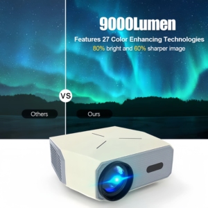 Proyector LED Actualizado 2026 con Soporte 4K |   Android 9, Proyector de <span class=keywords><strong>Tiro</strong></span> Corto, Más de 5000 Lúmenes, Altavoces Estéreo HIFI, Conexión Multidispositivo - Product Image 1