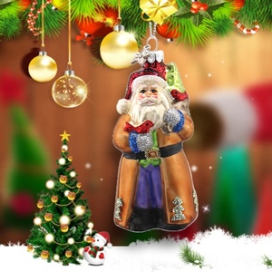 Accattivante delizia natalizia ornamenti in vetro soffiato a mano per albero <span class=keywords><strong>di</strong></span> <span class=keywords><strong>natale</strong></span> con piccolo ornamento in vetro <span class=keywords><strong>di</strong></span> babbo <span class=keywords><strong>natale</strong></span> - Product Image 3