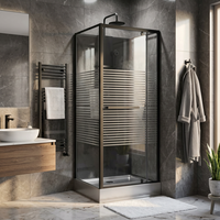 Cabine de douche intelligente antibactérienne à fermeture douce pour appartement familial